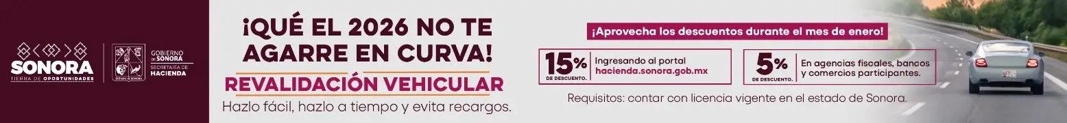 Revalidacion Vehicular 2026 Sonora